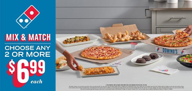 Domino'S 2 for $6.99 Menu And Prices