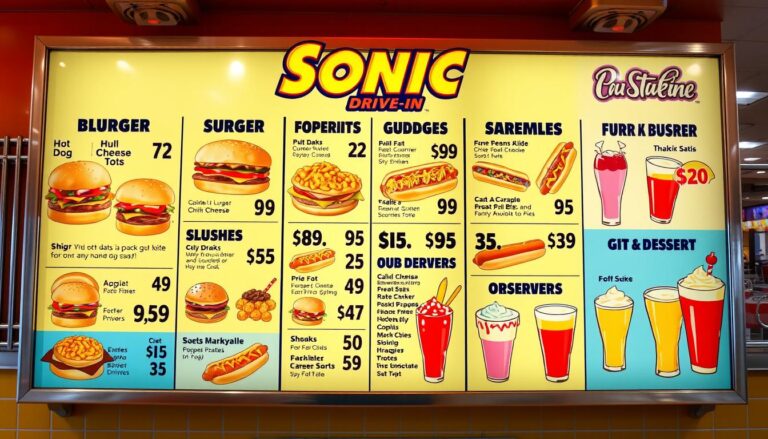 Sonic Menu With Prices Guide