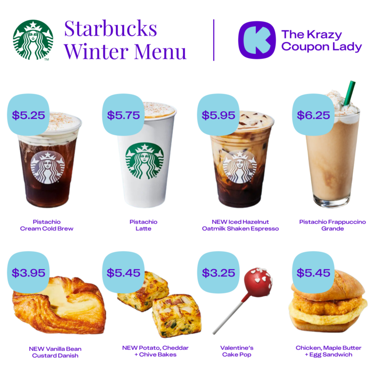 Starbucks Winter Menu With Prices