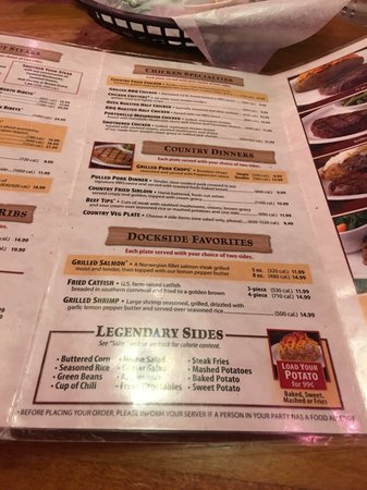 Texas Roadhouse Sides Menu