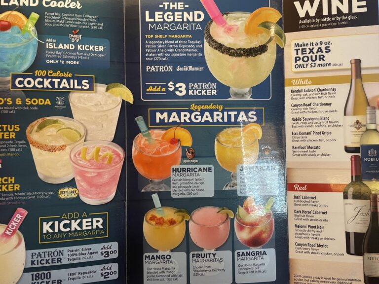 Texas Roadhouse Wine Menu