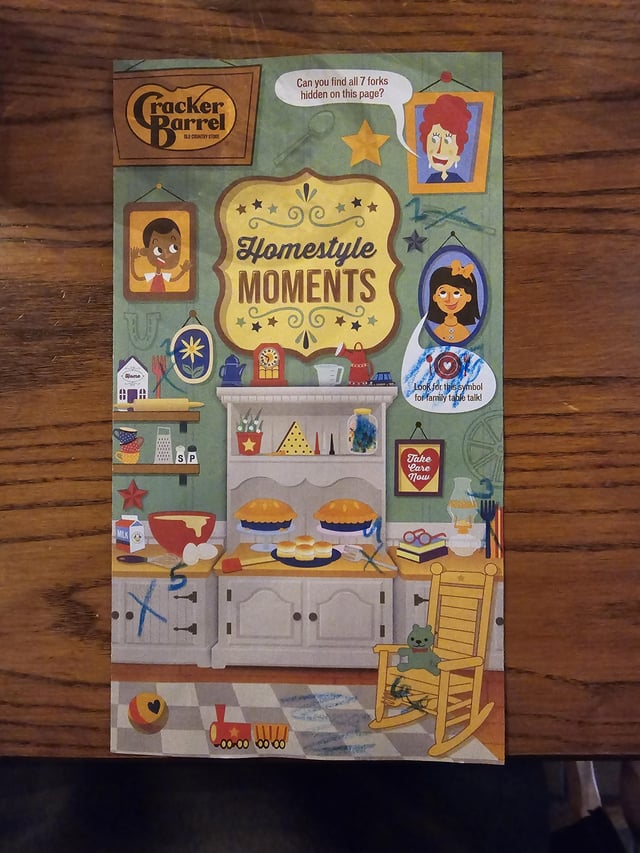 Cracker Barrel Kids Menu